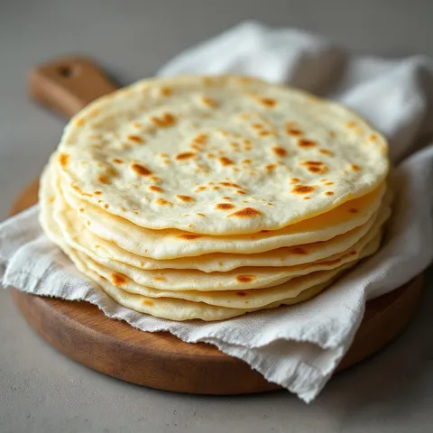 Bread, chapati or roti, plain, commercially prepared