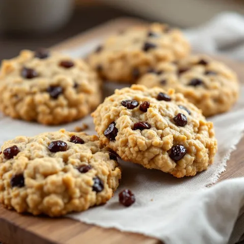 Cookies, oatmeal, soft, with raisins