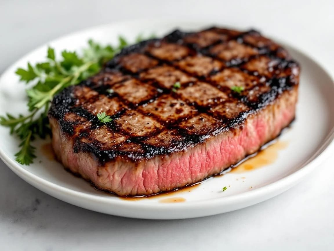 Ostrich, inside strip, cooked