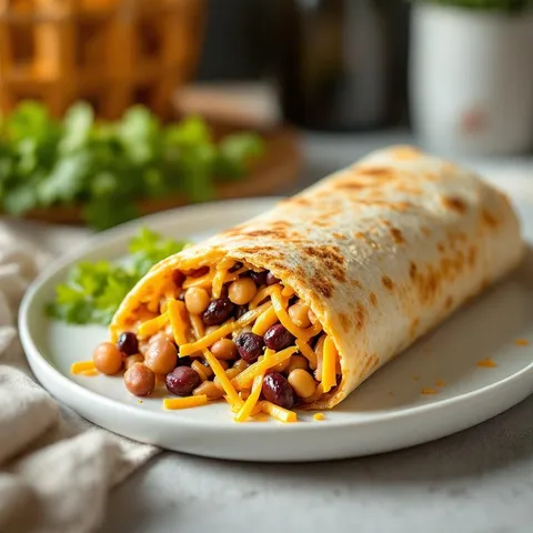 Burrito, frozen, bean and cheese