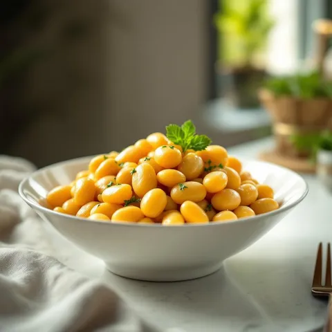 Lupini beans, cooked