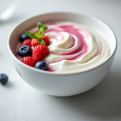 Soy yogurt, fruit flavored