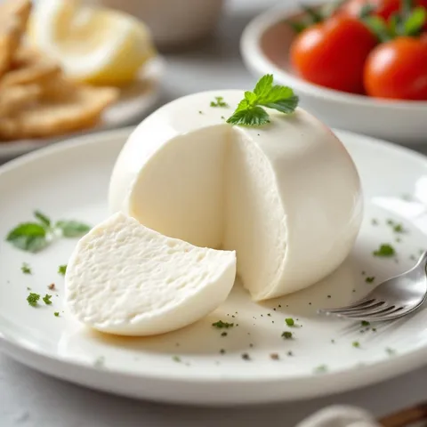 Vegan cheese, mozzarella style