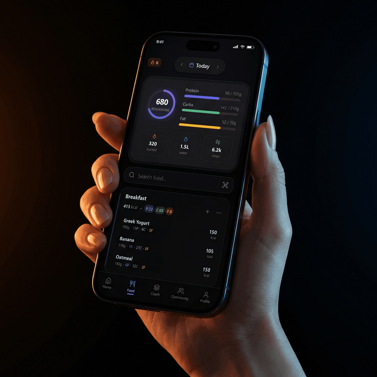 Calibr8 food tracking app