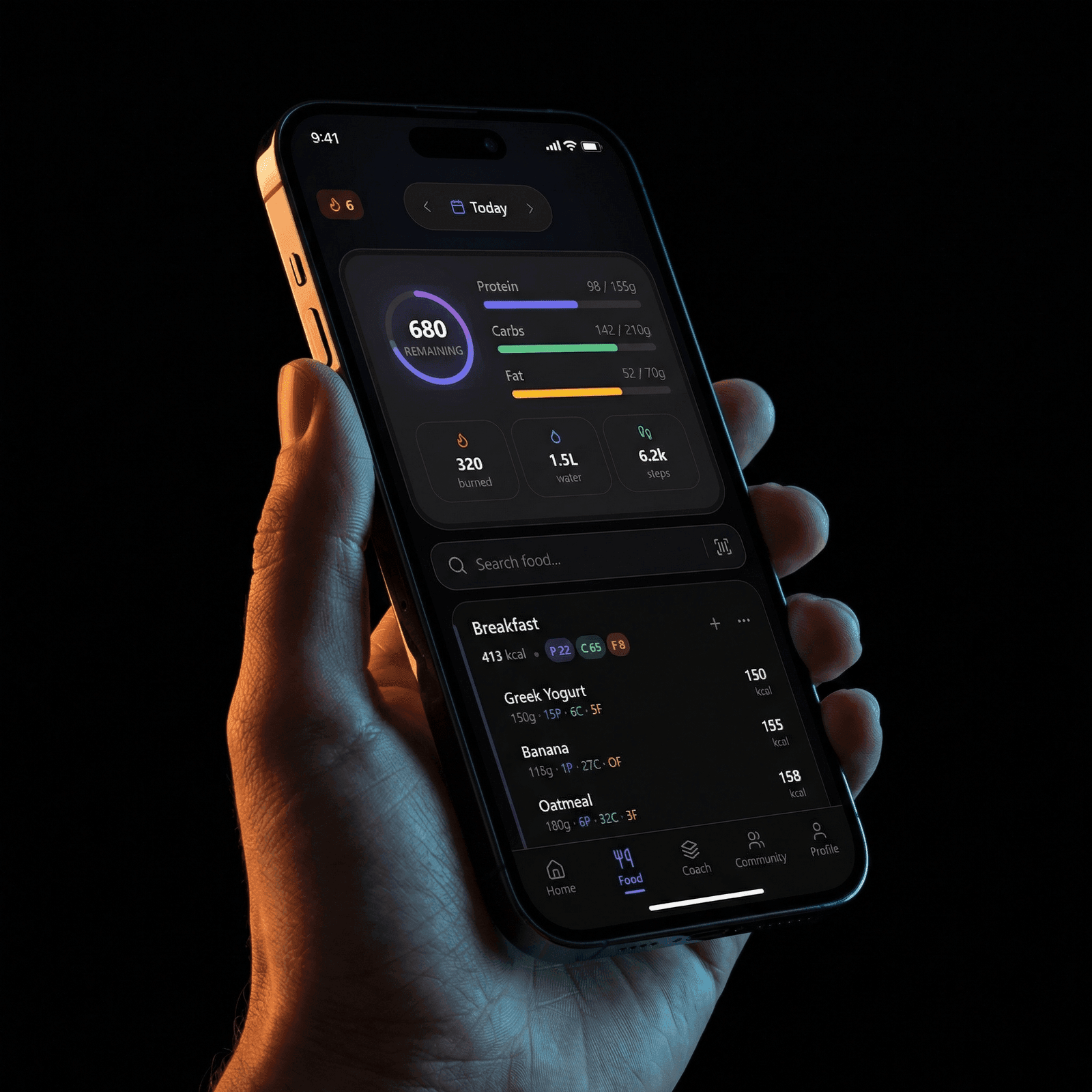 Calibr8 food tracking app